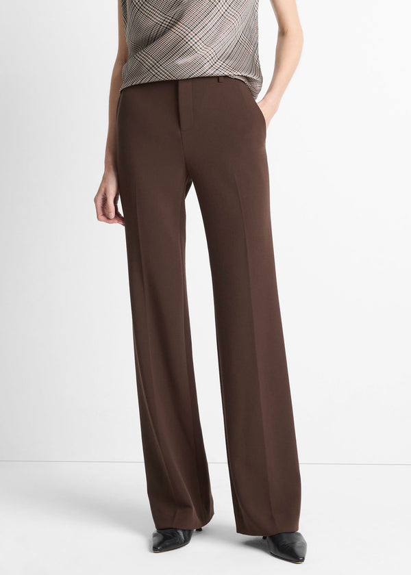 Mid Rise Tailored Flare Pant (Espresso)