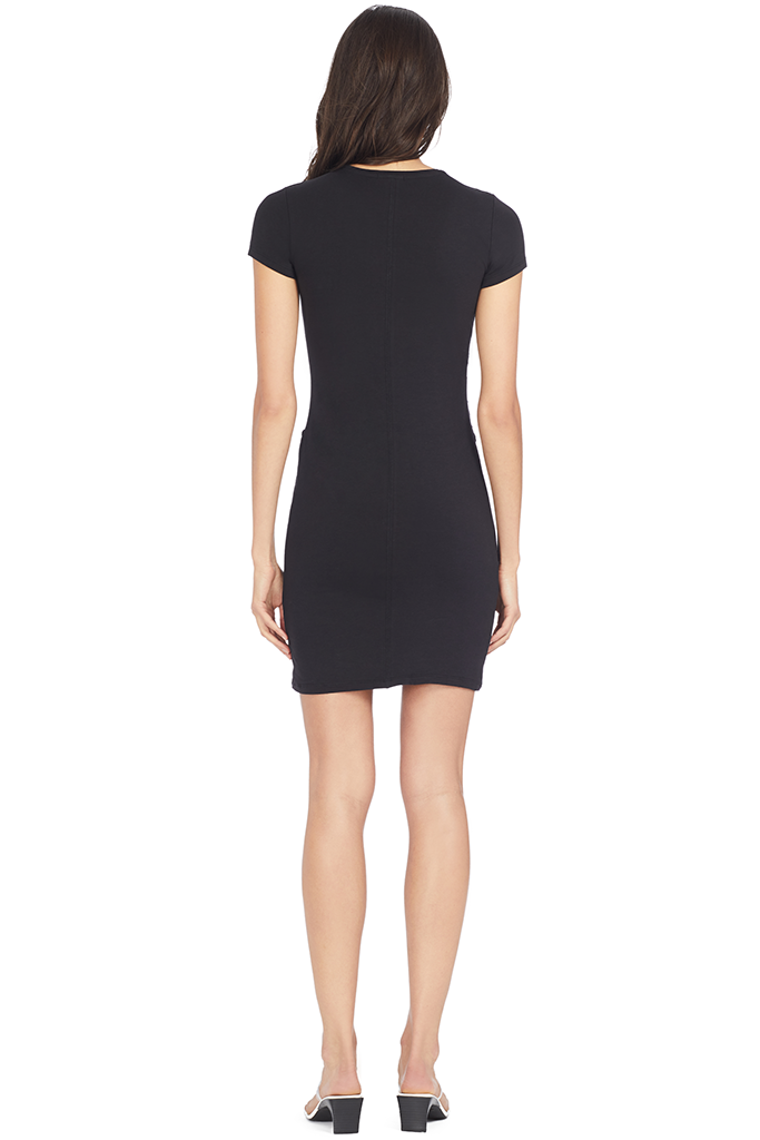 ATM Anthony Thomas Melillo Pima Cotton Short-Sleeve Cross Front T-Shirt Dress