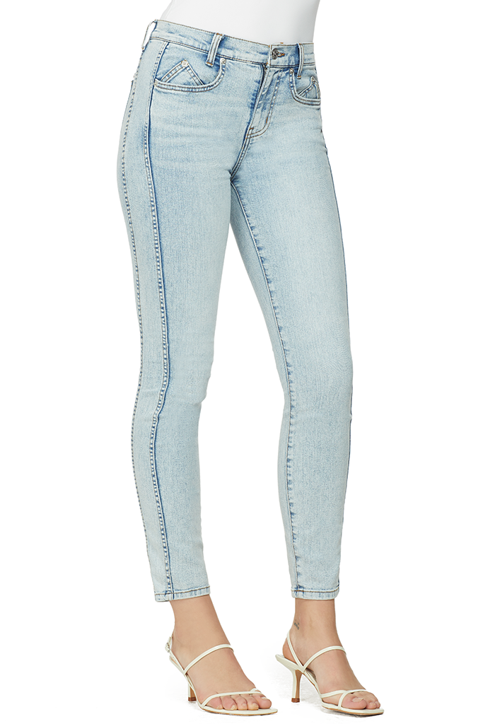 Current/Elliott The 7-Pocket High Waist Ankle Skinny Stiletto (Roller)