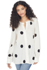 Derek Lam 10 Crosby Long Sleeve Button Down Blouse (Cream Multi)