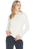 Derek Lam Long Sleeve Tee W/ Drawstring Back Detail Off White