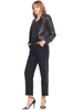 Derek Lam Straight Leg Trouser With Tuxedo Stripe (Black)