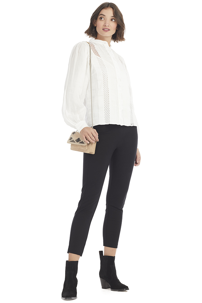 Lace Button Front Top Shopatmilk.com