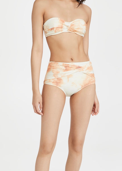 Tie Dye High Waist Twist Bikini Bottom