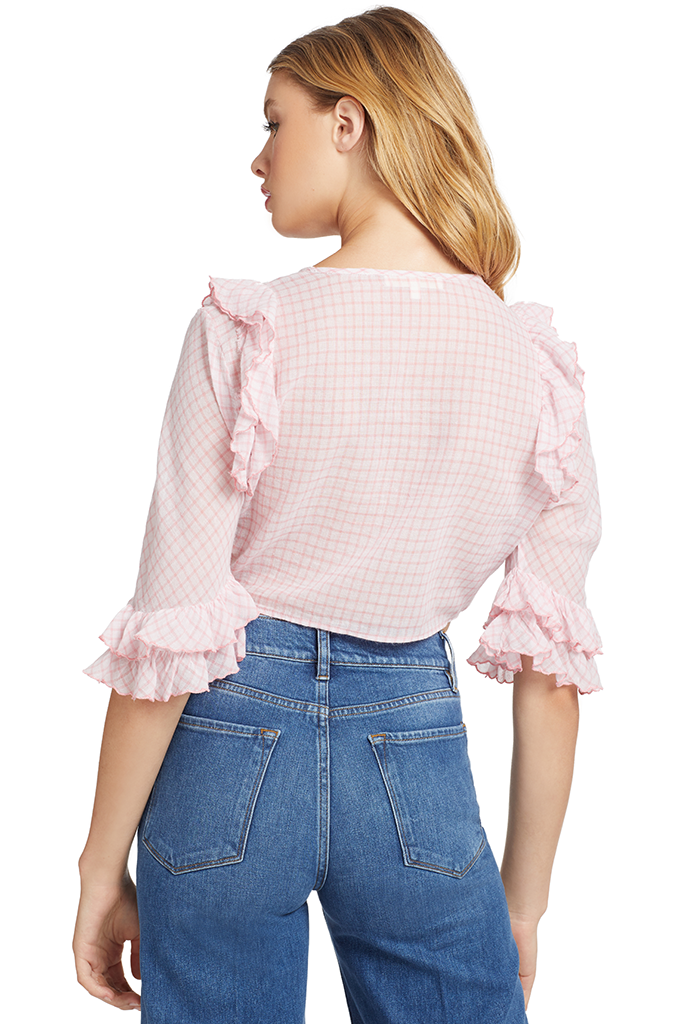 LOVESHACKFANCY Blake Top (English Rose)