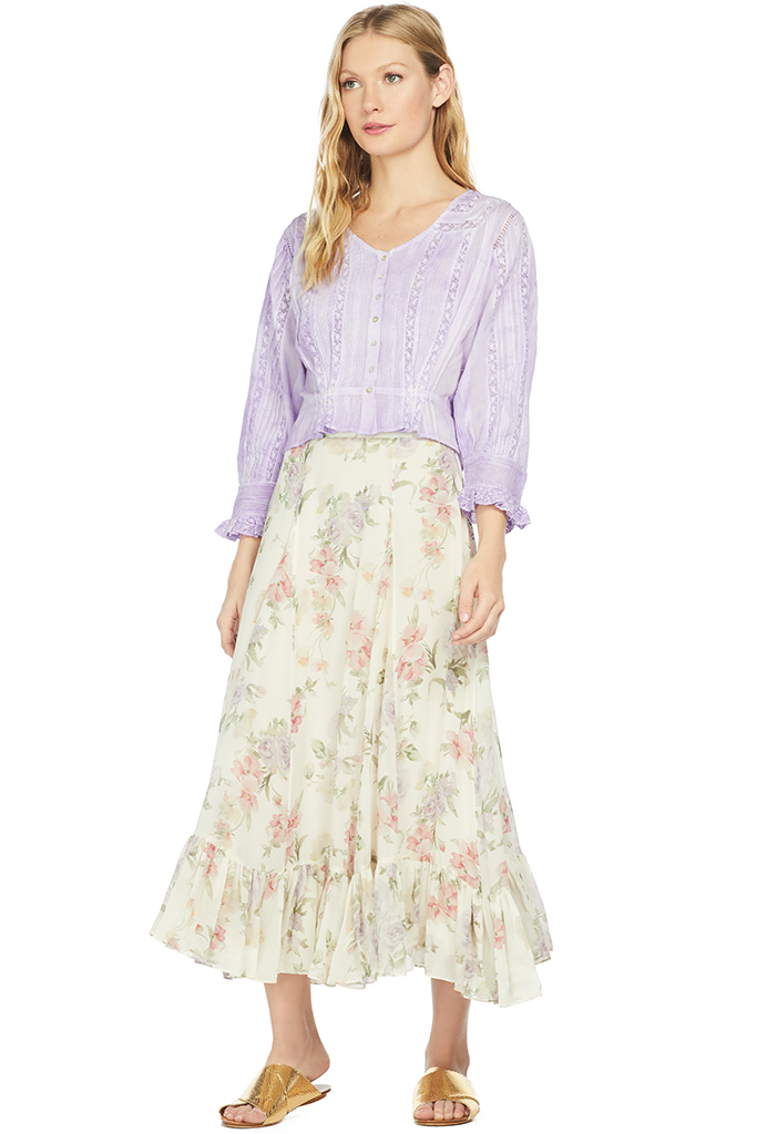 LoveShackFancy Aubrielle Top (Lavendar)
