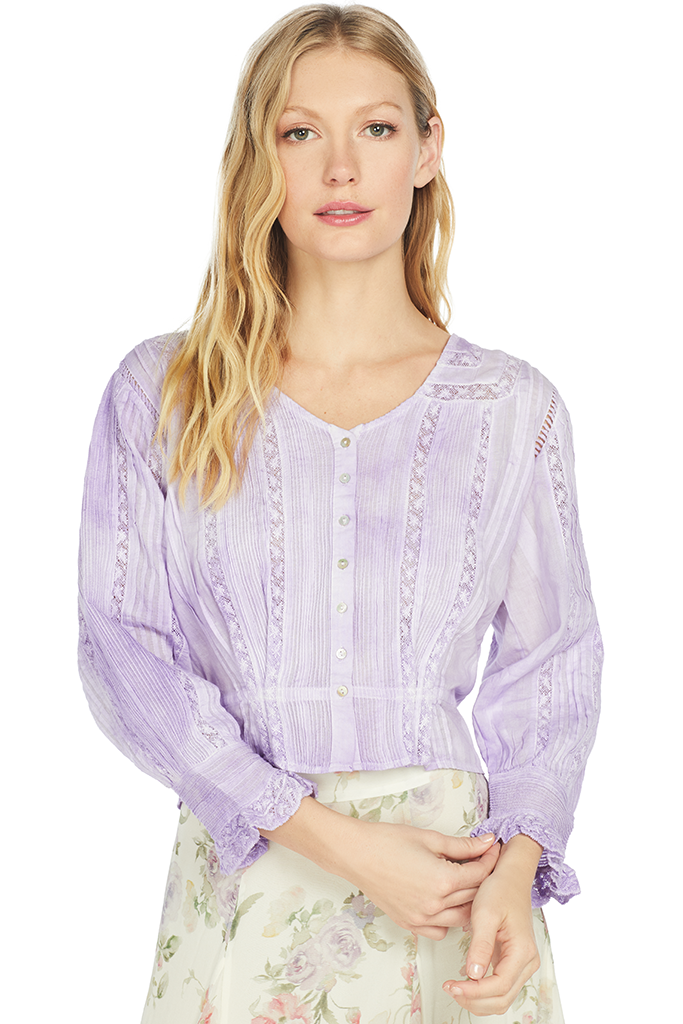 LoveShackFancy Aubrielle Top (Lavendar)