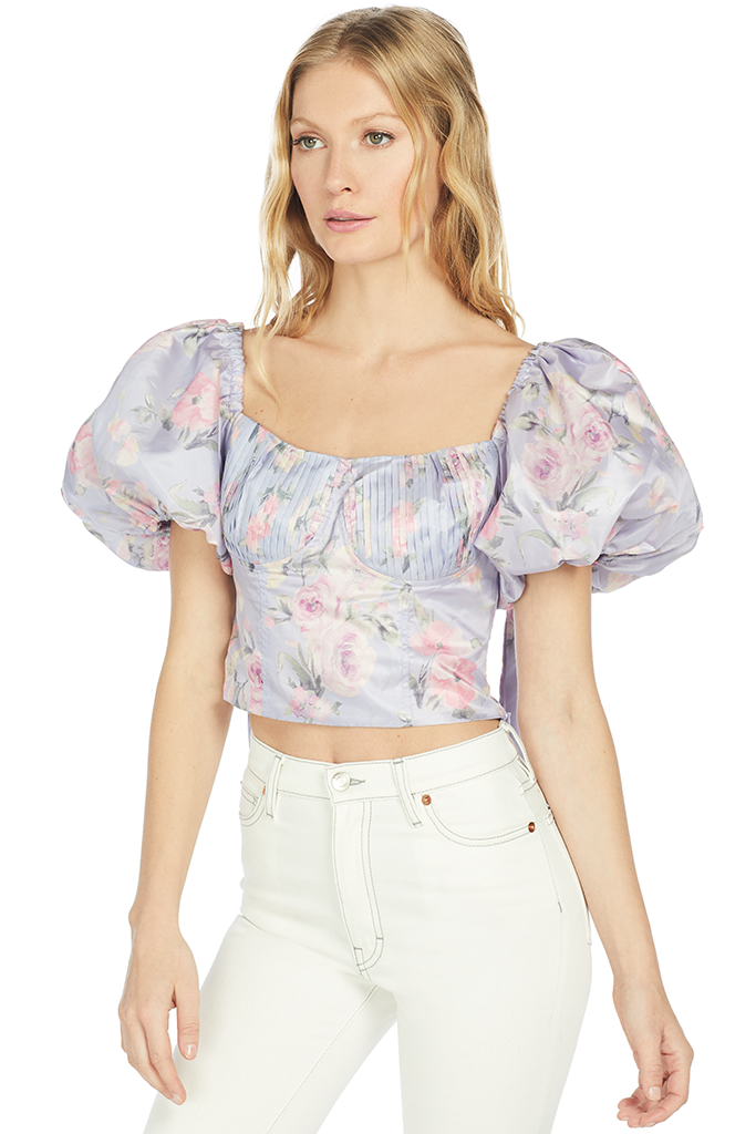 LoveShackFancy Jansen Top (Hibiscus)