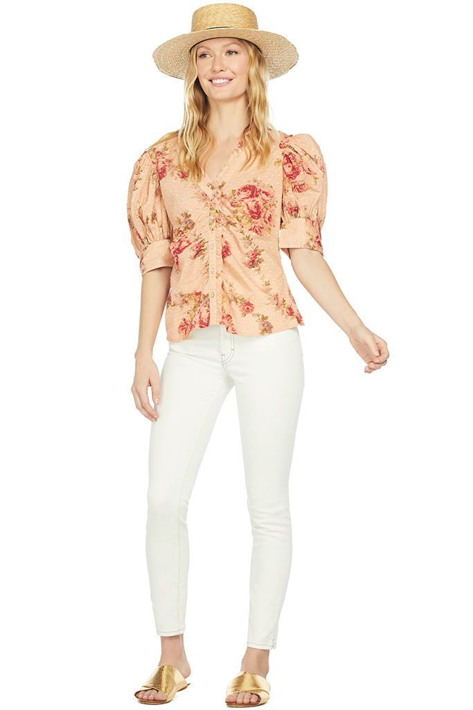 LoveShackFancy Jules Top (Pink Lemonade)