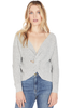 Milk Crossover Sweater Gray