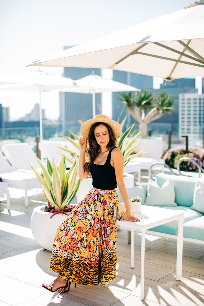Saloni Kim Skirt (Saffron Cloud Tiger)