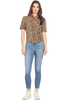 Nanushka Fitted Short Sleeve Shirt (Ocelot)
