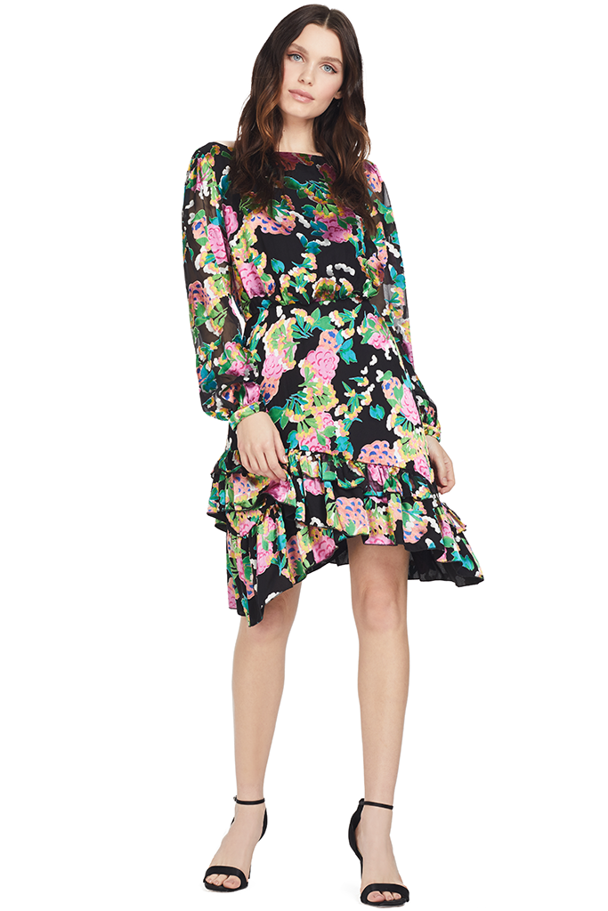 Saloni Felicia Dress (Hydrangea) Floral Multi