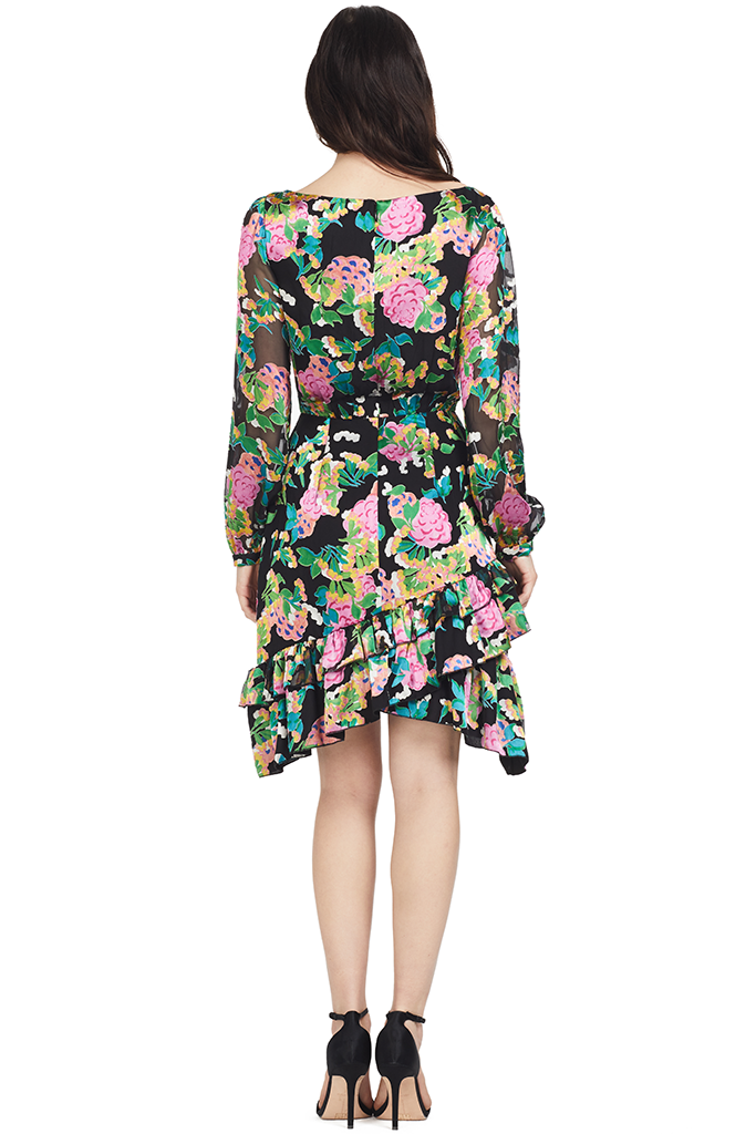 Saloni Felicia Dress (Hydrangea) Floral Multi