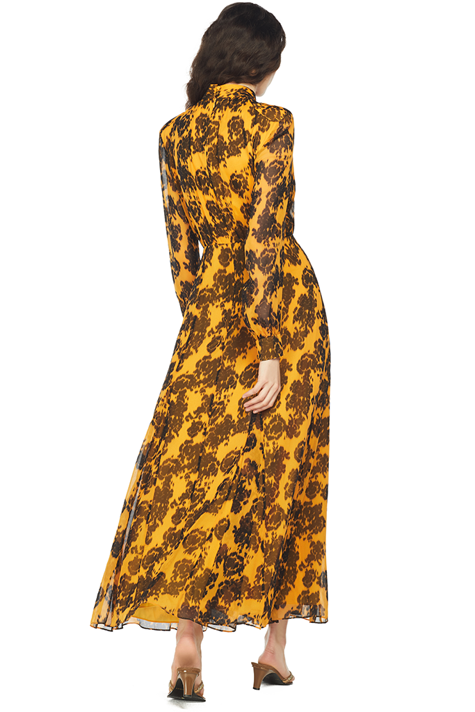 Saloni Jacqui Dress (Saffron Rosa)