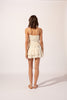 Mae Gathered Cami Top - Ivory/Gold