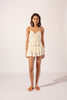 Mae Gathered Cami Top - Ivory/Gold
