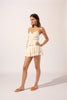 Mae Gathered Cami Top - Ivory/Gold