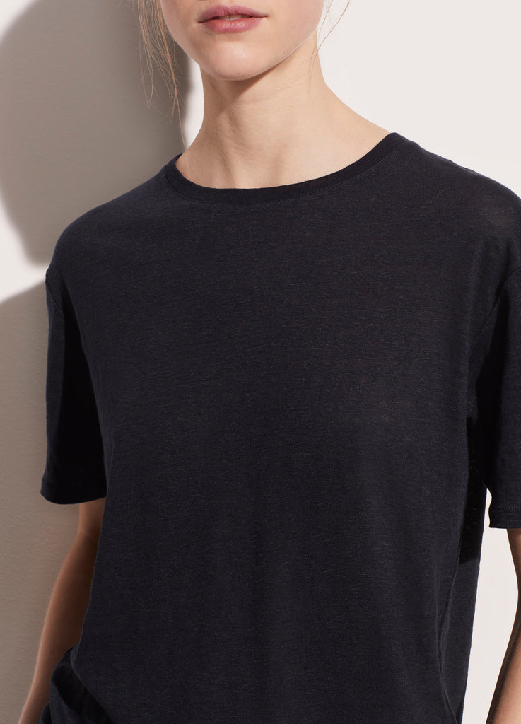 Linen Boyfriend Tee - Coastal