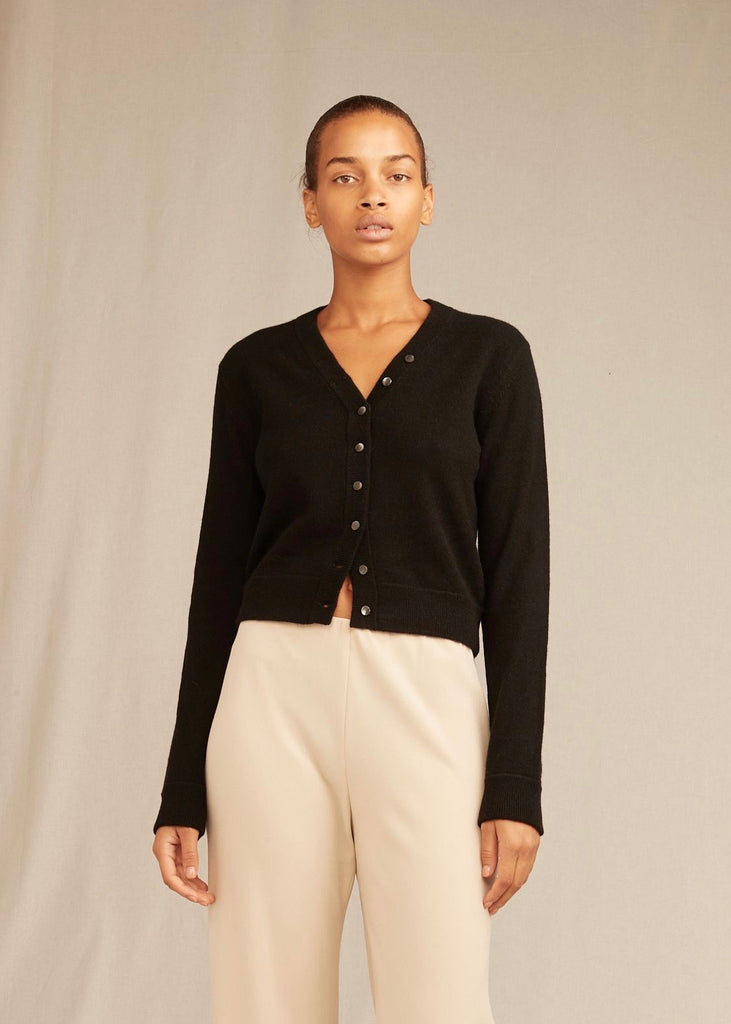 Buttoned Cardigan - Black