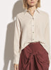Boxy Button Down - Dove Oat