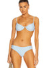 Aspen Ruched Cup Underwire Bikini Top - Blue